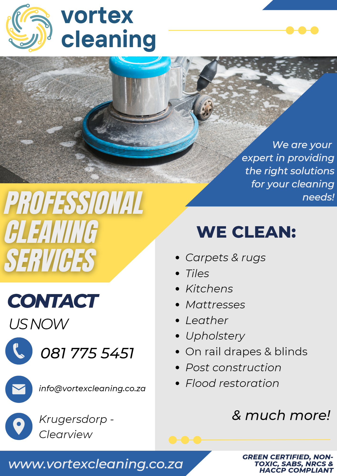 Our cleaning services